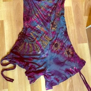 Tie dye one piece with hood : never worn